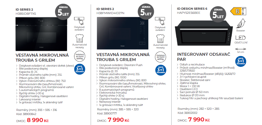 Haier ceník 2026 2